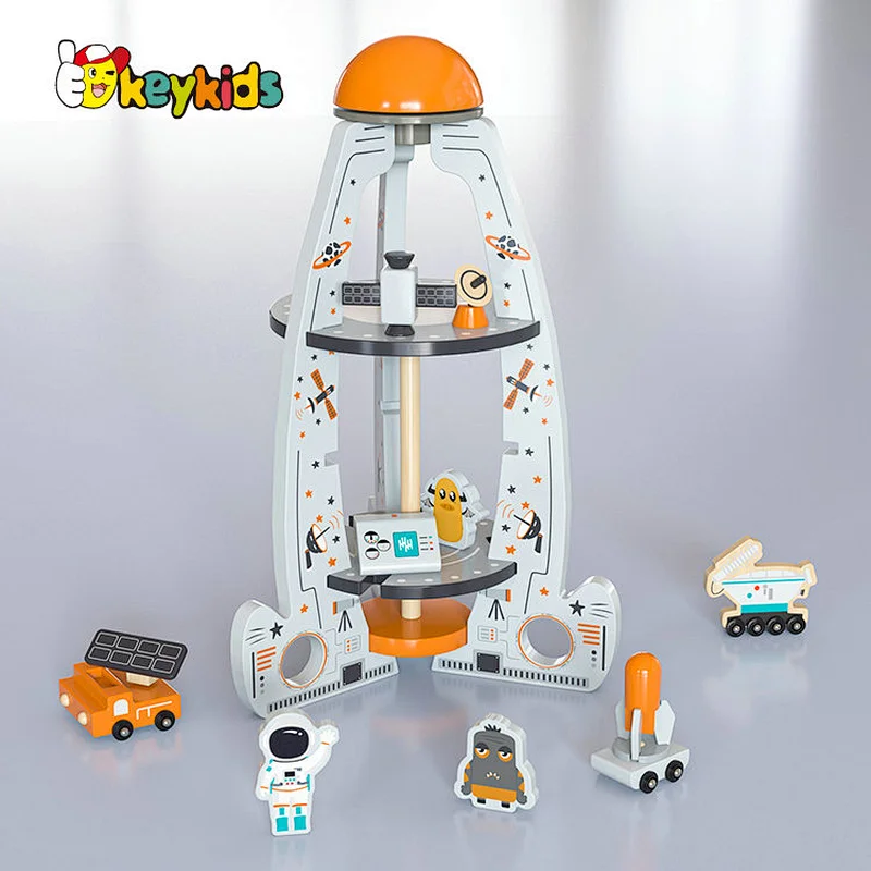OEM Pretend Play Toy Space Launcher Rocket Ship Play Set with Astronauts W04F046