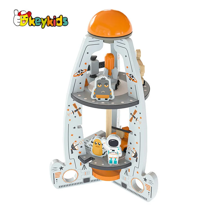 OEM Pretend Play Toy Space Launcher Rocket Ship Play Set with Astronauts W04F046