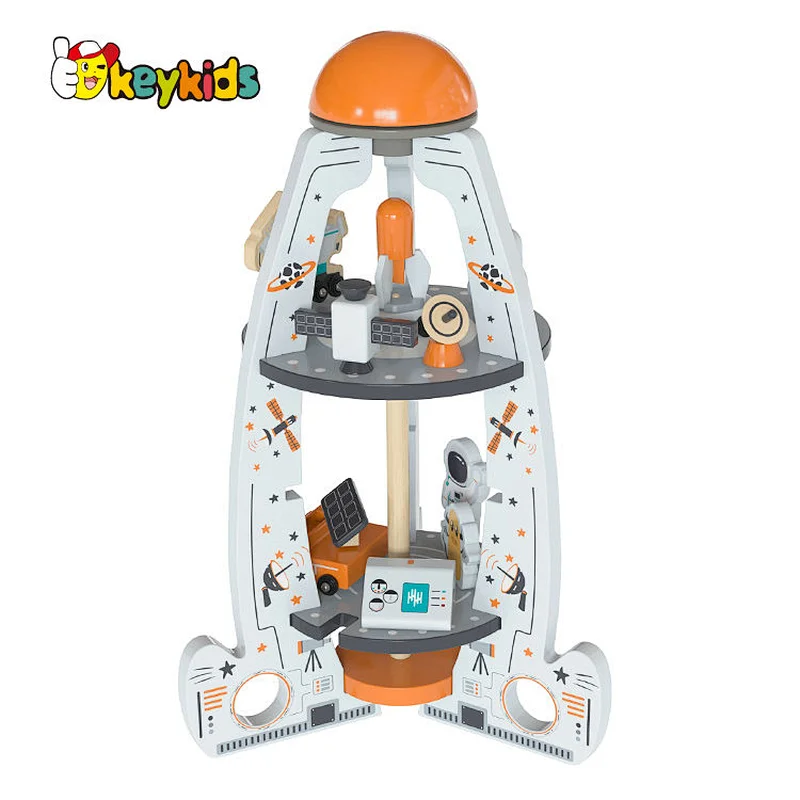 OEM Pretend Play Toy Space Launcher Rocket Ship Play Set with Astronauts W04F046